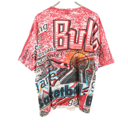 MAGIC JOHNSON TS 90s NBA Bulls Double T-Shirt Red