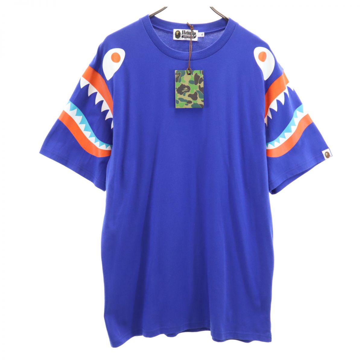 Bape A BATHING APE Blue Short Sleeve T-Shirt Size XL