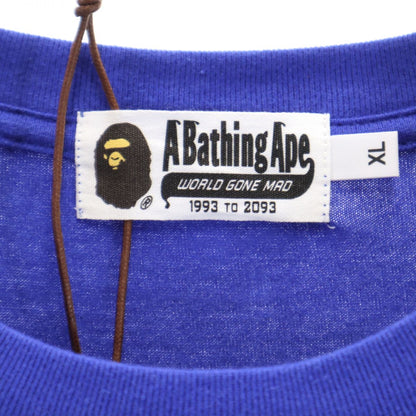 Bape A BATHING APE Blue Short Sleeve T-Shirt Size XL
