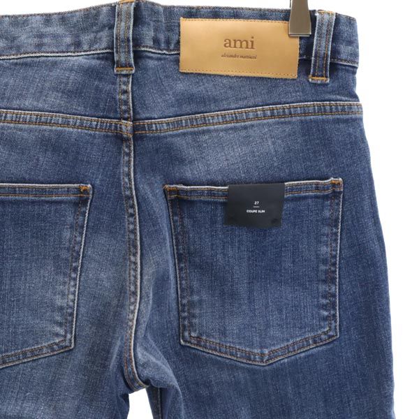 AMI Alexandre Mattiussi Slim Button Fly Jeans Blue Size W27