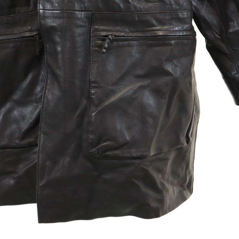 BURBERRY Black Leather Coat