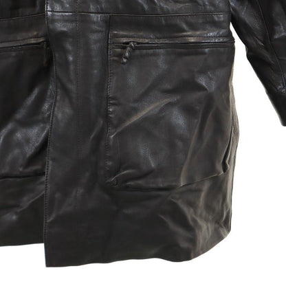 BURBERRY Black Leather Coat