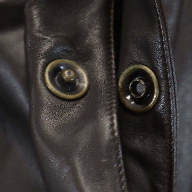 BURBERRY Black Leather Coat