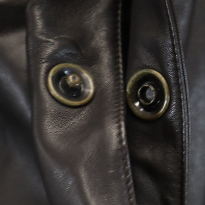 BURBERRY Black Leather Coat