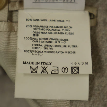 MARTIN MARGIELA Italian Long Sleeve Wool Coat Beige Size 42