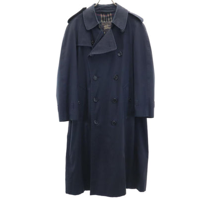 Burberrys 80s 90s British Made Vintage Coat Navy