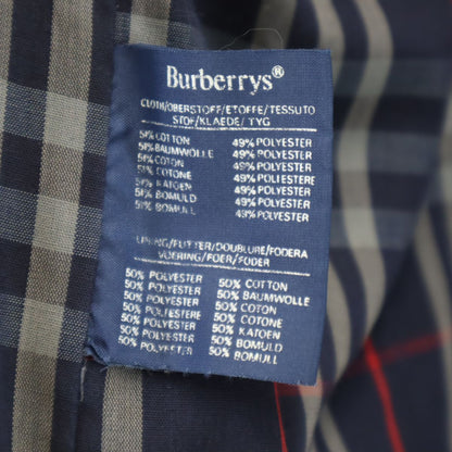 Burberrys 80s 90s British Made Vintage Coat Navy