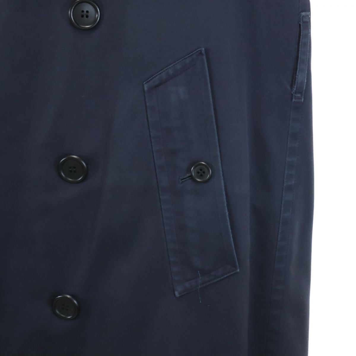 Burberrys 80s 90s British Made Vintage Coat Navy
