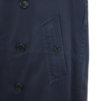 Burberrys 80s 90s British Made Vintage Coat Navy
