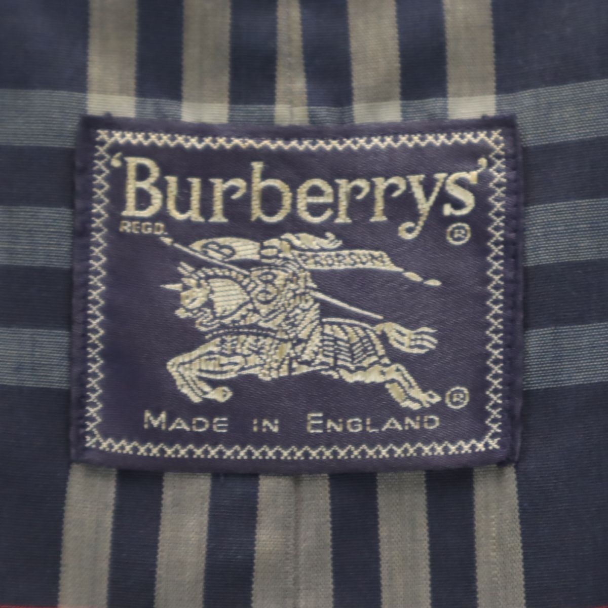 Burberrys 80s 90s British Made Vintage Coat Navy