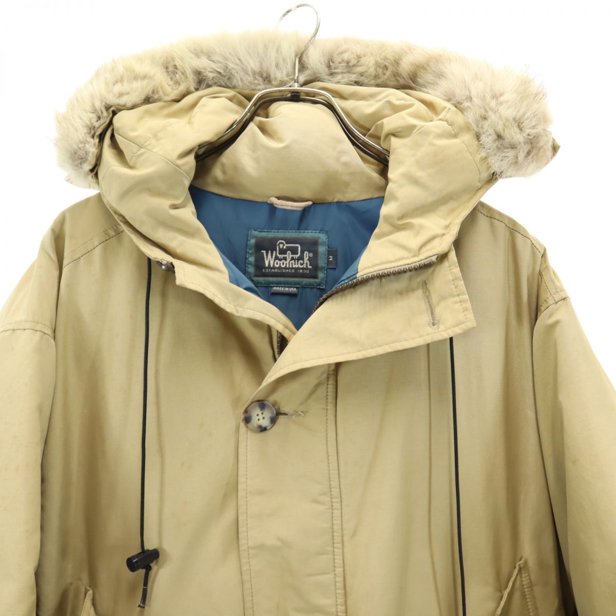 WOOLRICH 80s USA Vintage Down Coat Beige Size M
