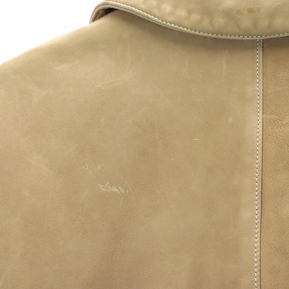 MARNI Genuine Leather Coat Beige Size 42