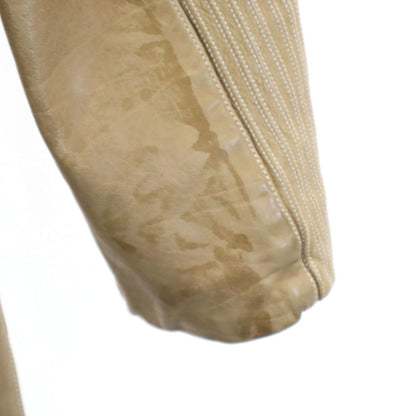 MARNI Genuine Leather Coat Beige Size 42