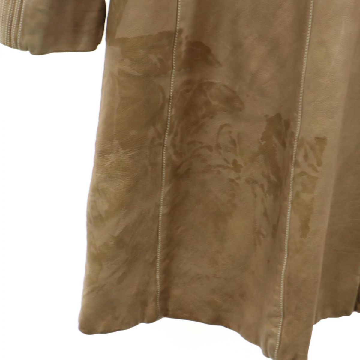 MARNI Genuine Leather Coat Beige Size 42