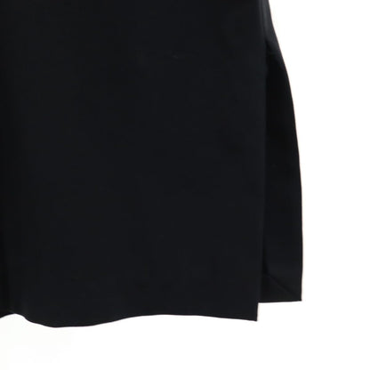 GUCCI Italian Long Sleeve Half-Zip Wool Dress Black Size 42