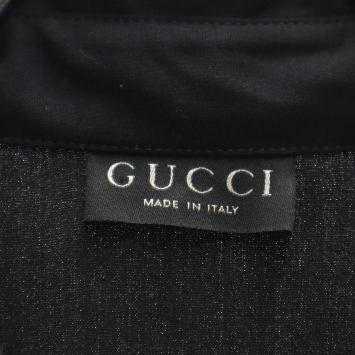 GUCCI Italian Long Sleeve Half-Zip Wool Dress Black Size 42