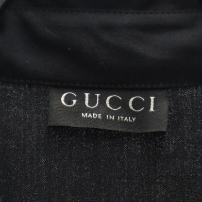 GUCCI Italian Long Sleeve Half-Zip Wool Dress Black Size 42