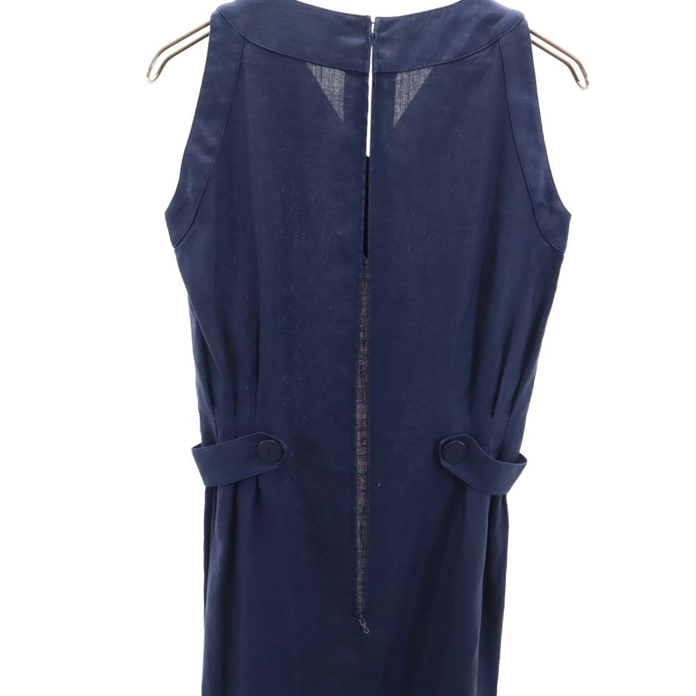 CELINE Sleeveless Linen Mini Dress Size 38