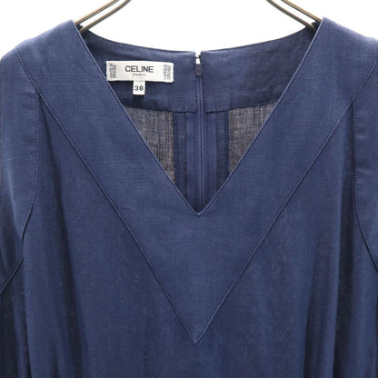 CELINE Sleeveless Linen Mini Dress Size 38