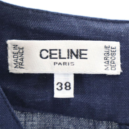 CELINE Sleeveless Linen Mini Dress Size 38