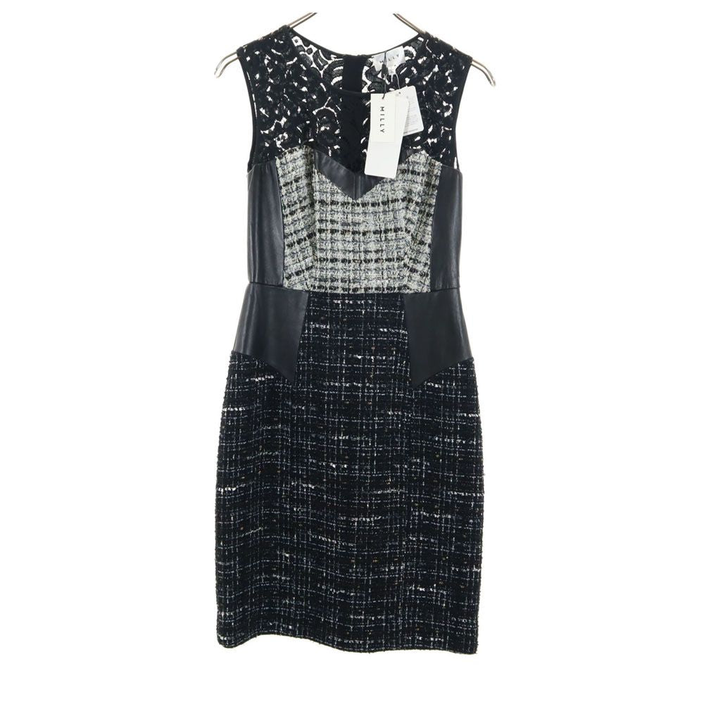 MILLY USA Sleeveless Lace Dress Black