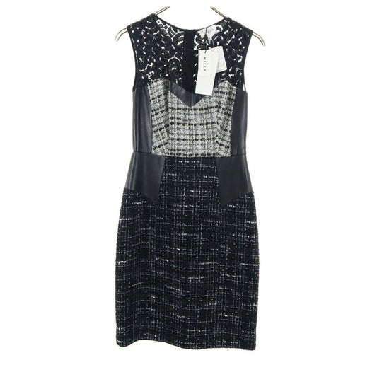 MILLY USA Sleeveless Lace Dress Black