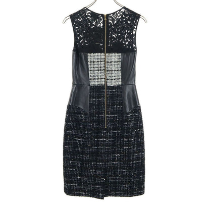MILLY USA Sleeveless Lace Dress Black