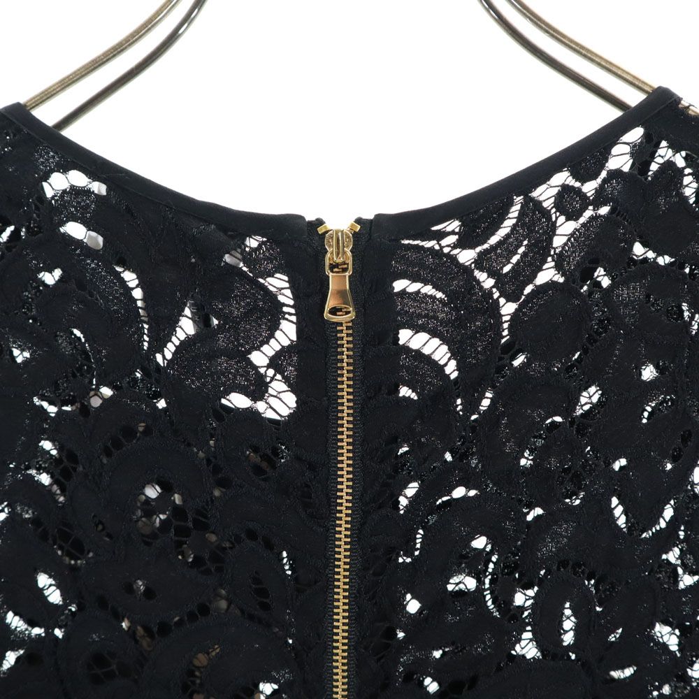 MILLY USA Sleeveless Lace Dress Black