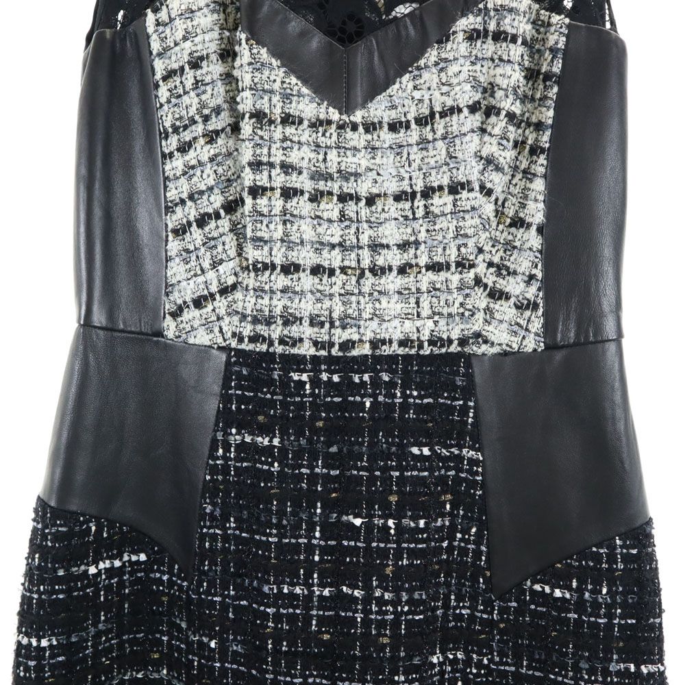 MILLY USA Sleeveless Lace Dress Black