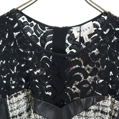 MILLY USA Sleeveless Lace Dress Black