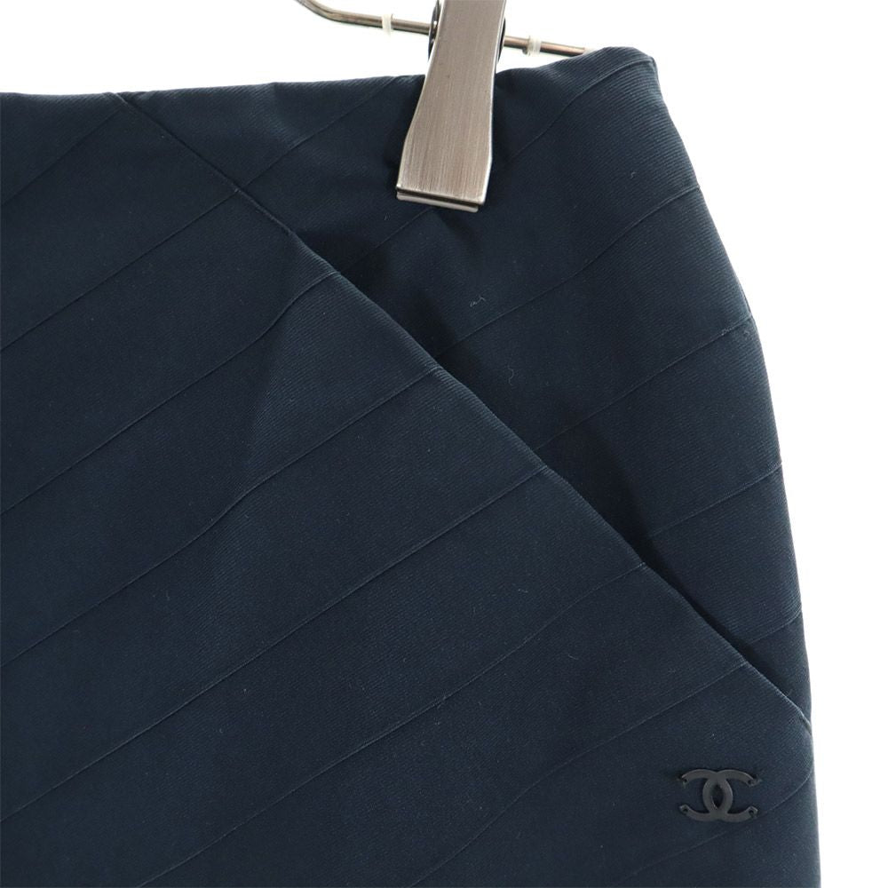 CHANEL French Midi Skirt Blue Size 36