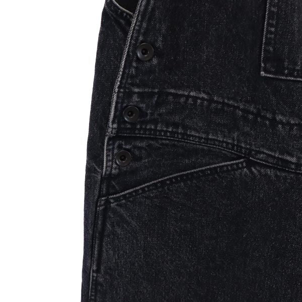 ESSAY Black Denim Overalls Size OS
