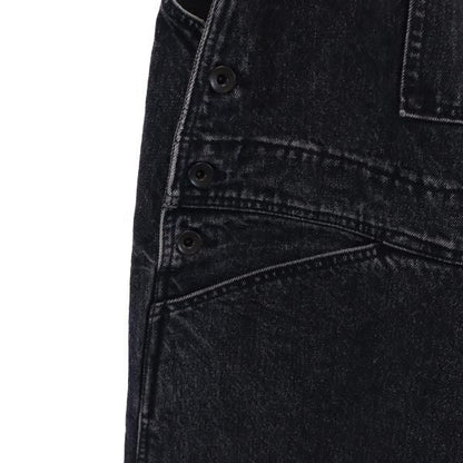 ESSAY Black Denim Overalls Size OS