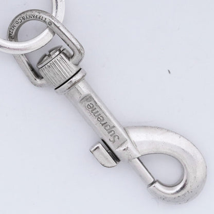 SUPREME x TIFFANY&CO. 21AW Oval Tag Keyring Silver Size F