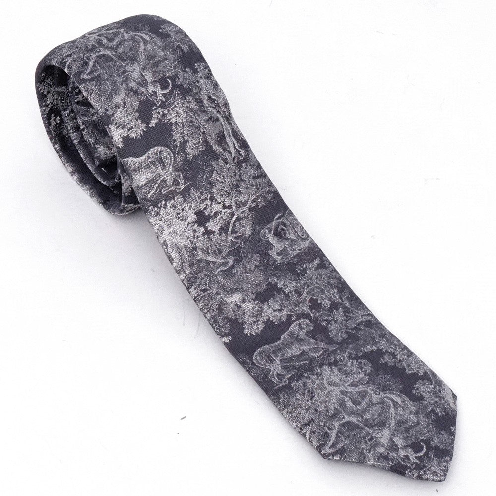 DIOR Toile de Jouy Sauvage Tie Gray Size F