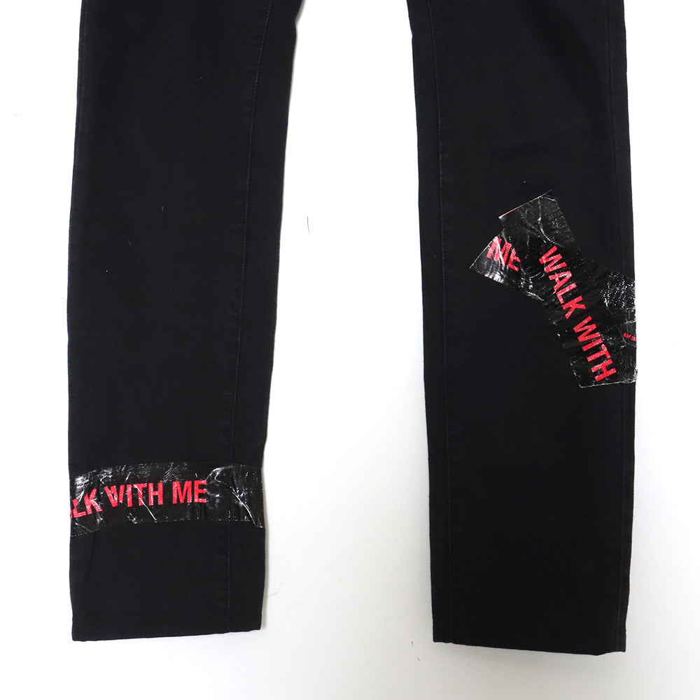 RAF SIMONS 17SS Black Regular Fit Patch Jeans Size 28