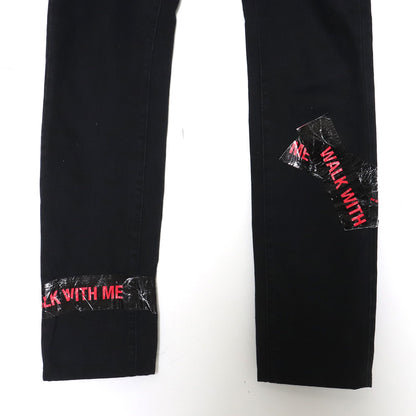 RAF SIMONS 17SS Black Regular Fit Patch Jeans Size 28
