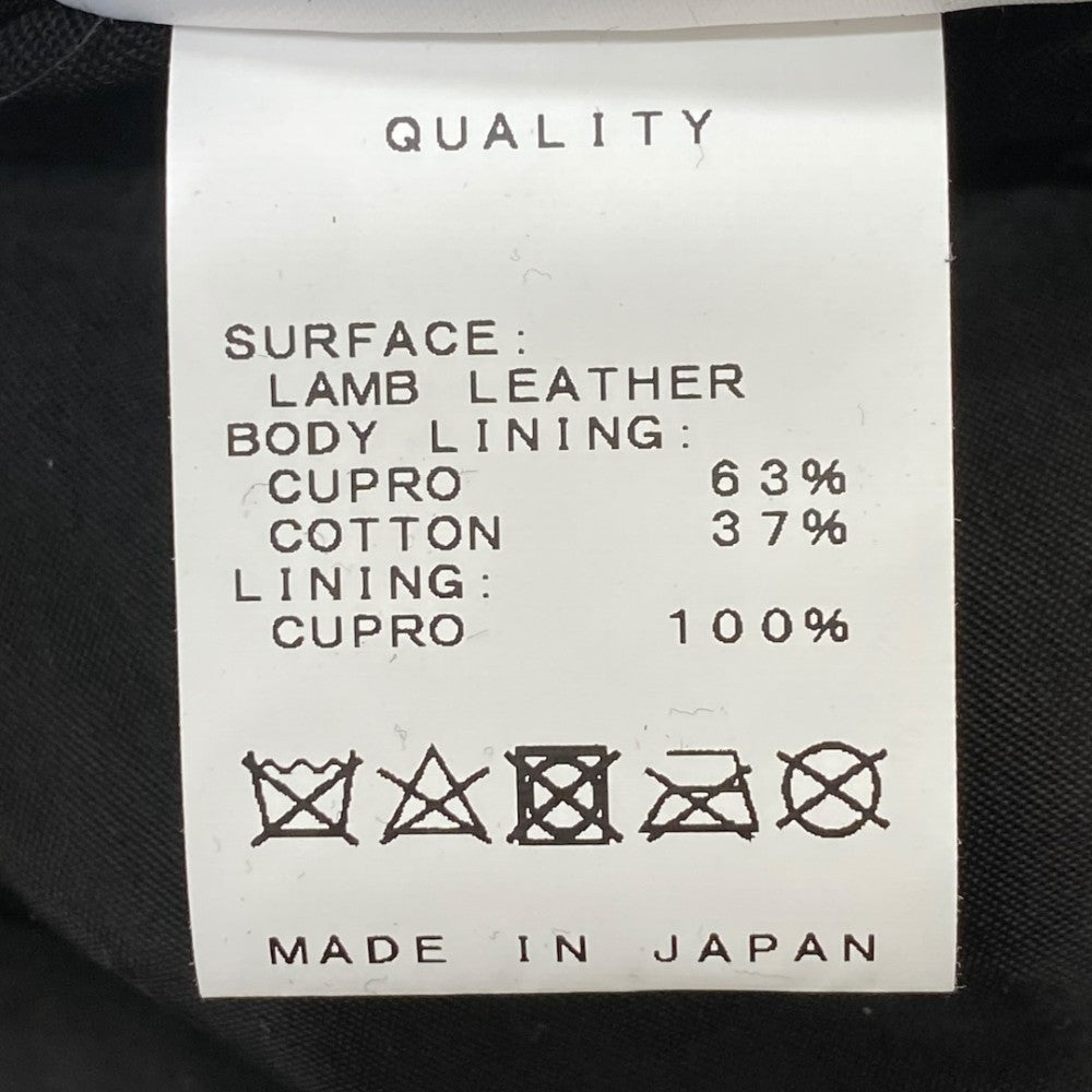 JULIUS 22SS Lamb Leather Jacket Black Size 3