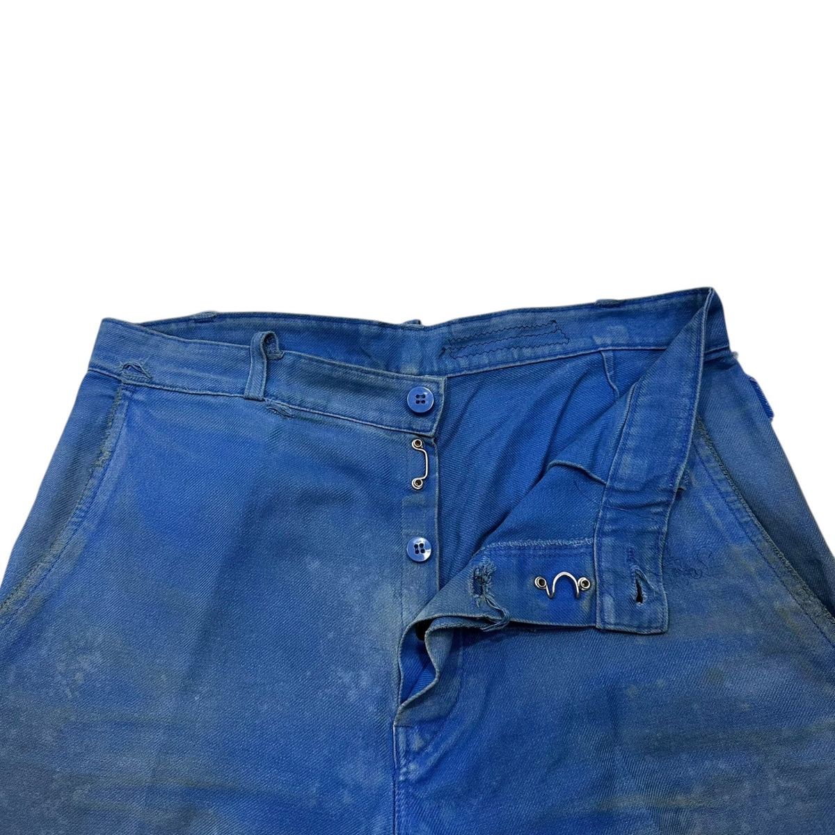 FRENCH VINTAGE 50s-60s Boro French Work Pants Blue
