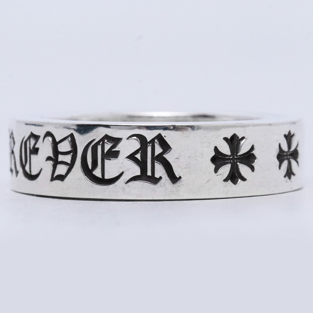 CHROME HEARTS 6mm Spacer Forever Ring Silver Size JP 16.5