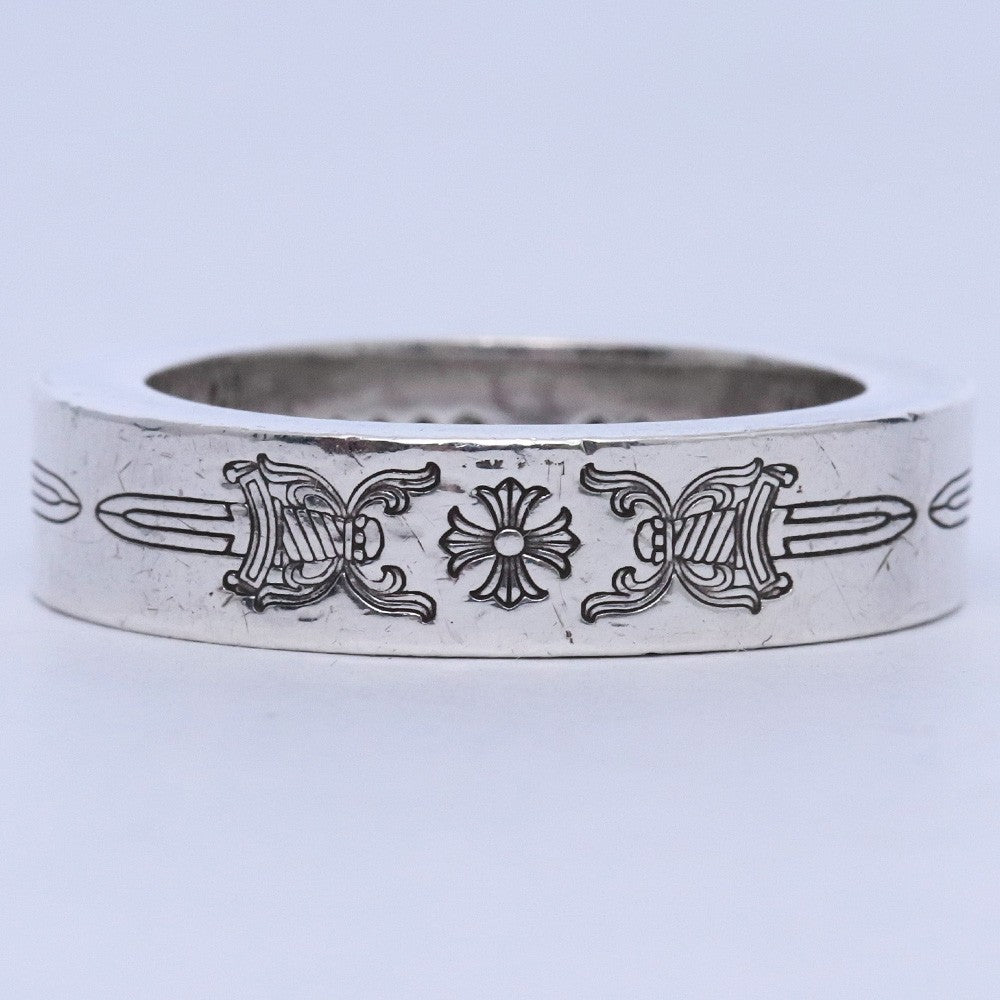 Chrome Hearts 6mm Spacer Dagger Ring Silver Size US 9.5