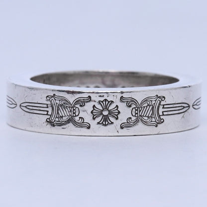 Chrome Hearts 6mm Spacer Dagger Ring Silver Size US 9.5