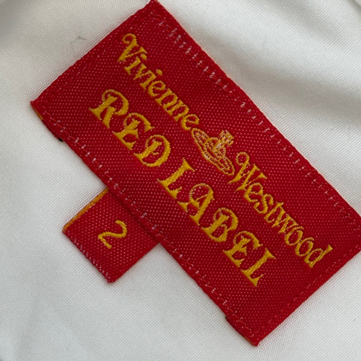 Vivienne Westwood RED LABEL Orb Logo Long Sleeve Shirt White Size 2