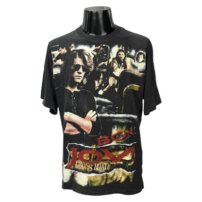BON JOVI 90s Cross Road Album T-Shirt Size XL