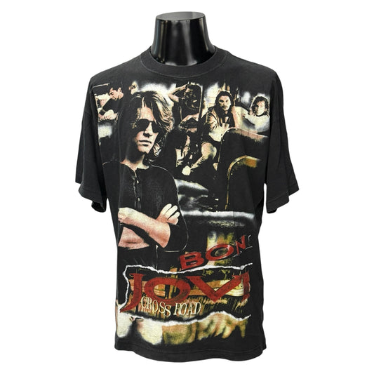 BON JOVI 90s Cross Road Album T-Shirt Size XL
