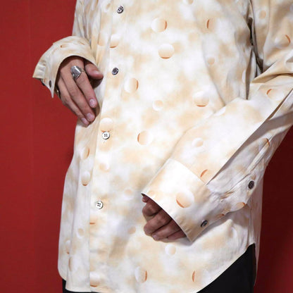 Jean Paul Gaultier Gradation Dot Shirt Beige Size 50