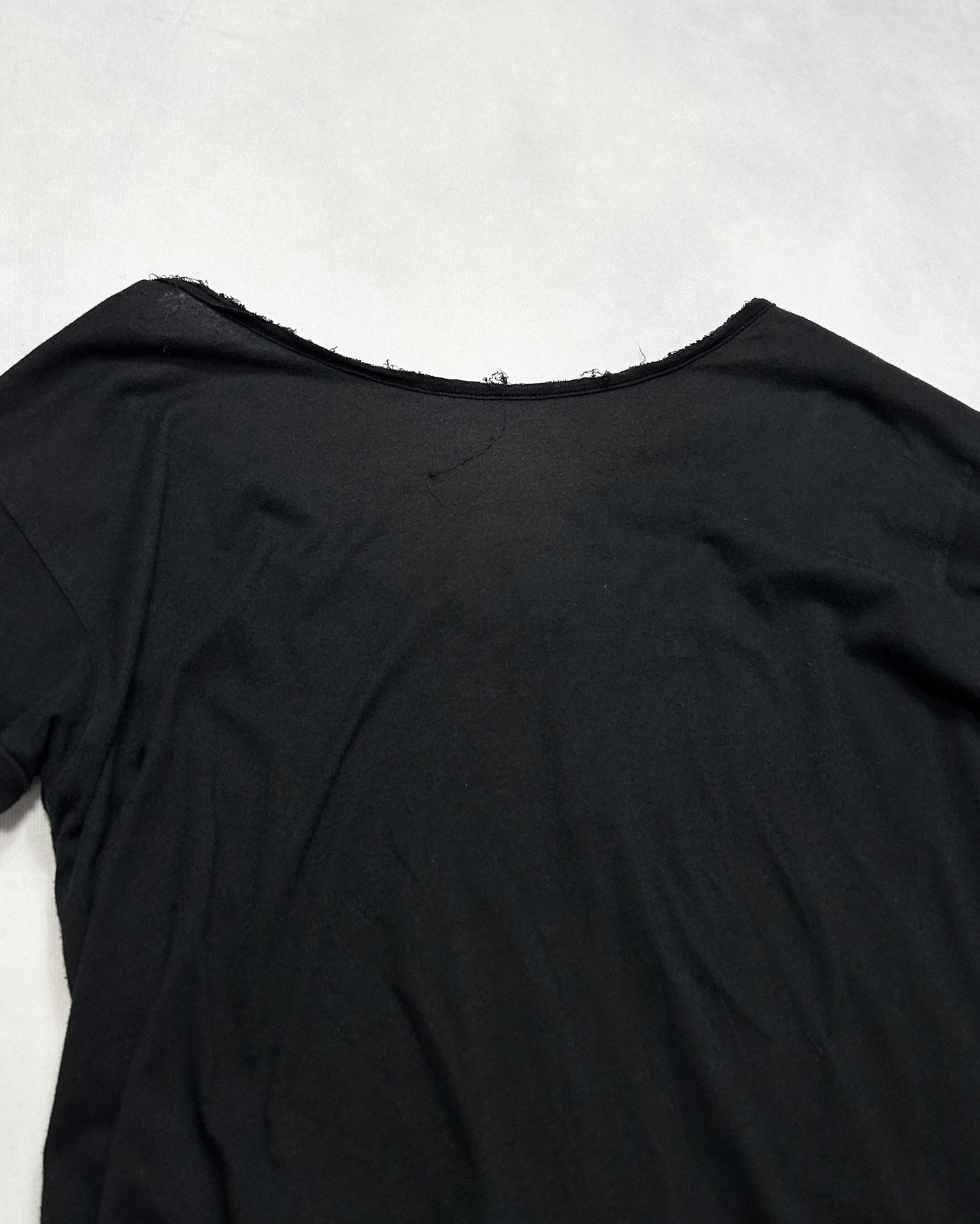SILENT DAMIR DOMA Twisted Raw-Edge T-Shirt Black Size XS
