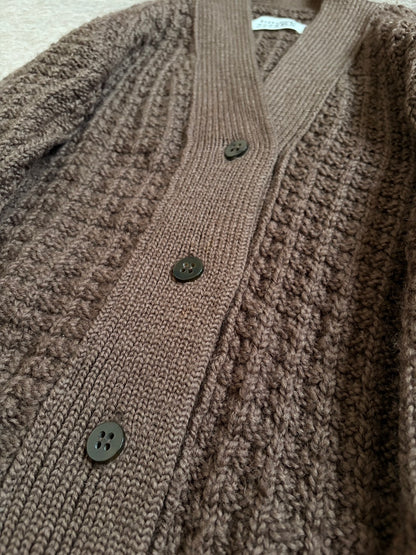 MM6 AW11 Wool Chunky 3D Knit Cardigan Low Gauge Size L
