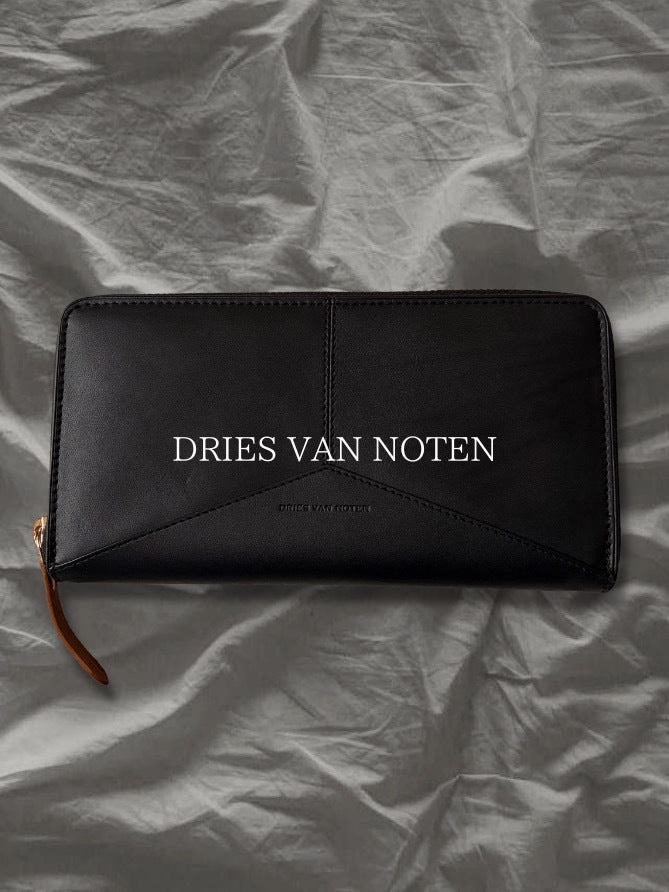 Dries Van Noten AW18 Leather Y-Stitch ONE SIZE Wallet Size ONE SIZE