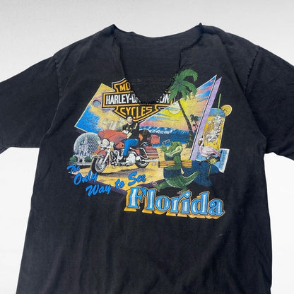 Harley Davidson 80s Short Sleeve T-Shirt Black Size S